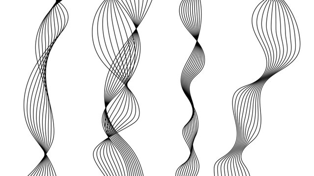 Dynamic Wavy Line Patterns - Abstract Generative Design Elements