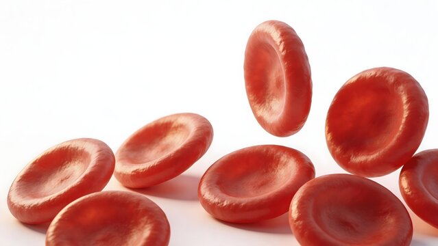 Red blood cells under microscope