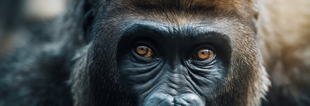 gorilla portrait, AI generated