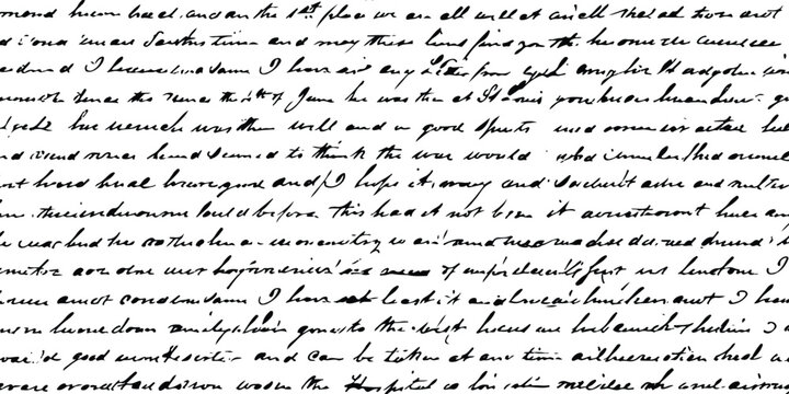 Black handwritten cursive text texture on a plain background