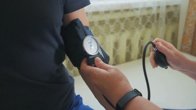 Doctor Checking Patient Eye Pressure with Tonometer Close Up Medical Examination