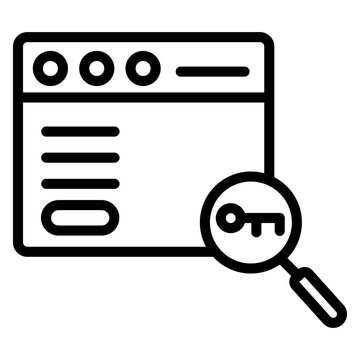 Keyword Research Vector Flat Icon Design