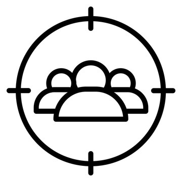 Audience Targeting Vector Flat Icon Design