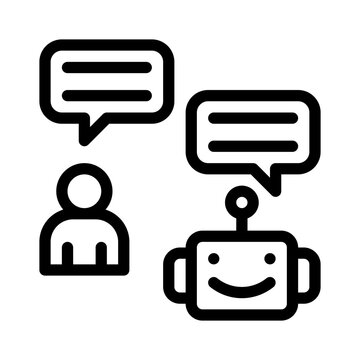 chatbot line icon