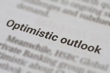 Fototapeta premium Financial Recovery Headline Optimistic Outlook for Business Confidence and Economic Growth Forecast.