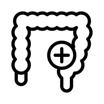 constipation line icon