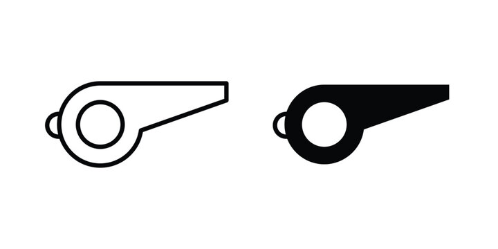 Whistle icon design project. Editable clipart and line icons