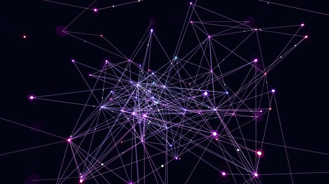 flawless looping state of a sparse macro constellation network resonating with gravitational waves. Ideal for VJ loops, scientific documentaries, UI backgrounds, and medical presentations.