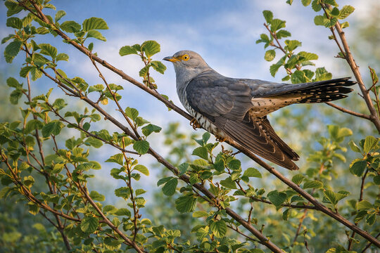  Common Cuckoo on a branch