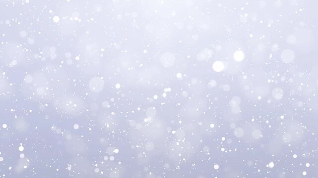 シルバー　キラキラ　玉ボケ　ループ動画　光る　抽象的　パーティクル　シンプル　おしゃれ　Soft silver and white glowing background.Abstract bokeh lights.Glittering particles.Christmas, New Year.Loop video.