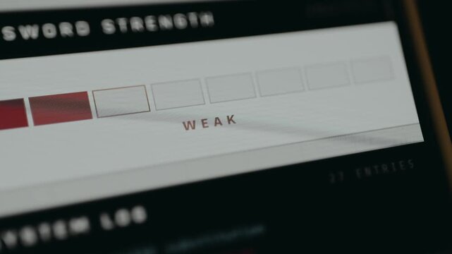 Password strength meter with a progress bar