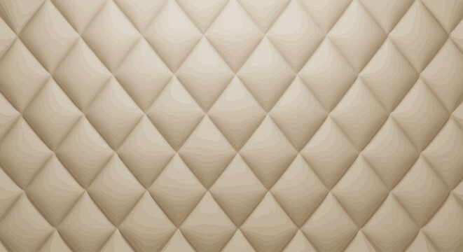 Textured beige quilted pattern surface with a soft ambient light, creating a sophisticated and plush aesthetic ideal for luxury interiors or upholstery