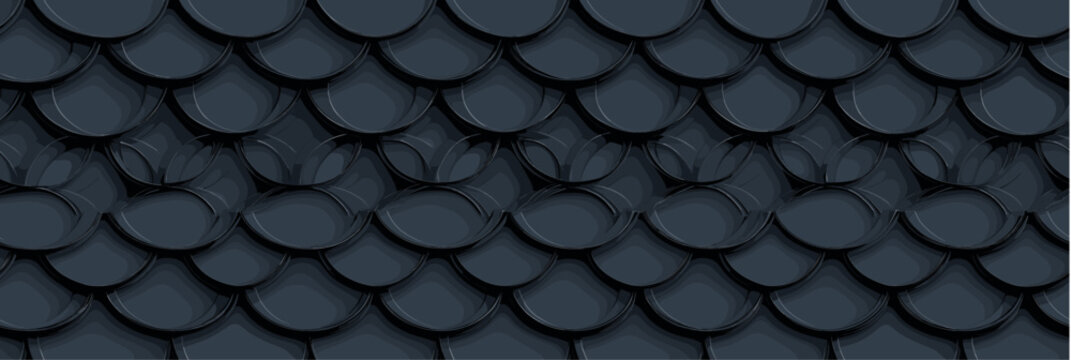 Dark gray seamless pattern showcasing abstract overlapping shapes creating a soft textured background. Dark gray seamless geometric pattern background texture