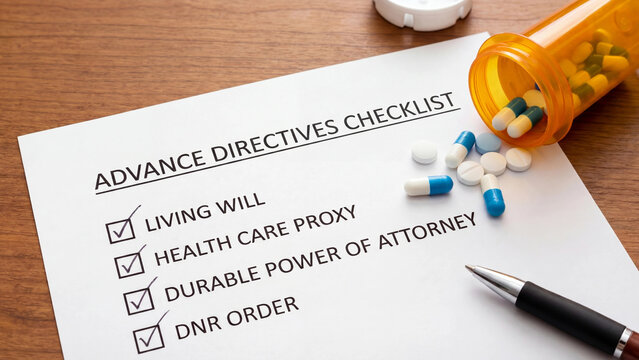 Advance directives checklist for living will healthcare proxy durable power of attorney and resuscitation orders in end of life medical and legal planning