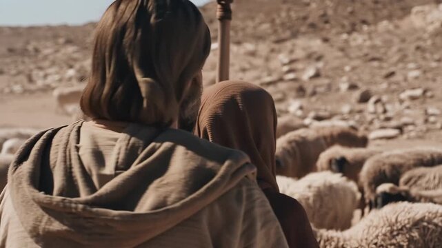 Jacob Tells Rachel That He Is Rachel's Relative, and Rebekah's Son. Biblical Story