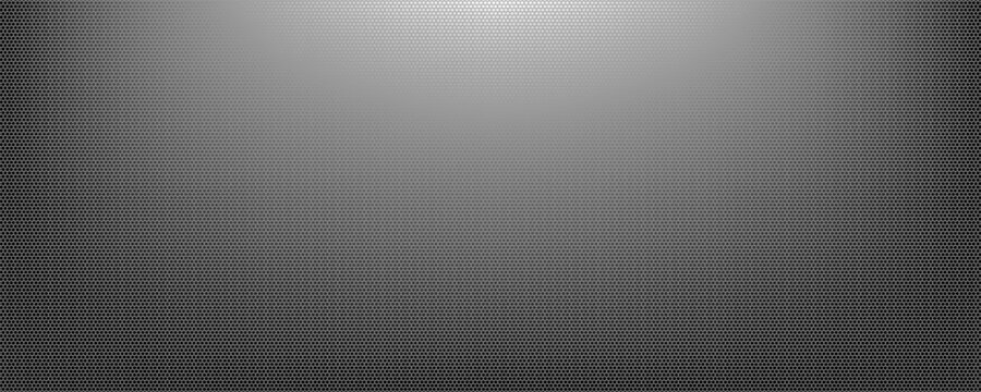 Black metal texture steel background. Perforated sheet metal. vector