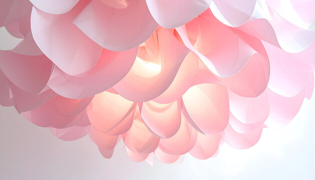 Soft Pink Petal Lamp Shade Abstract Background.