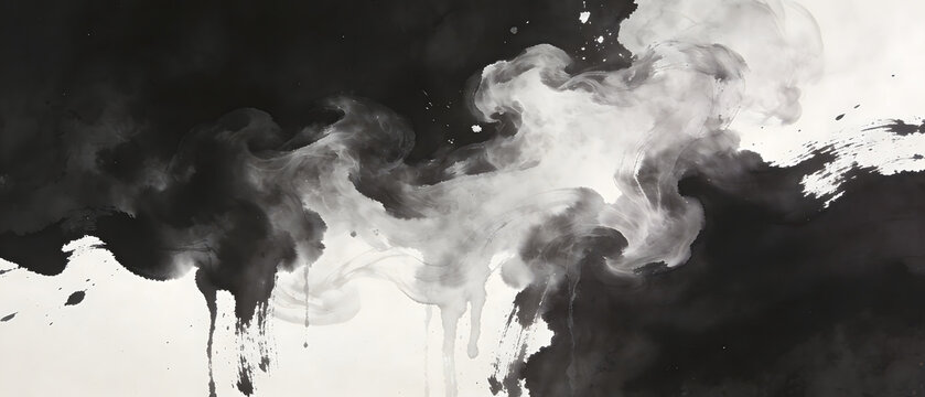 Smoke billows across a desolate industrial landscape with dark clouds.