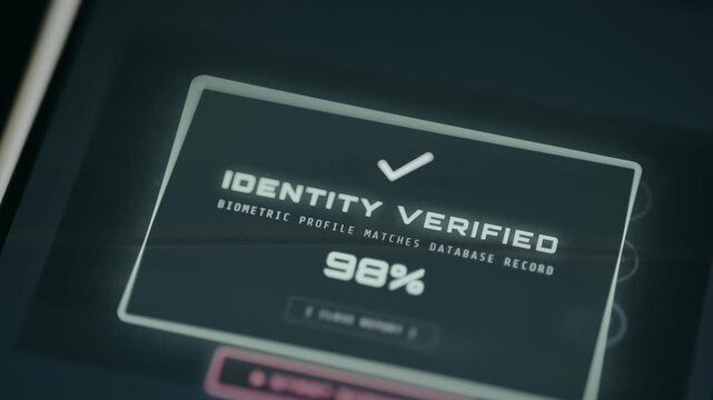 Identity has been successfully verified through a biometric profile check