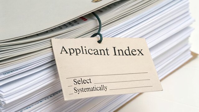 Detailed Applicant Index with Categories for Selection Process in a Career or Job Recruitment Setting for Organizational Efficiency and Clarity