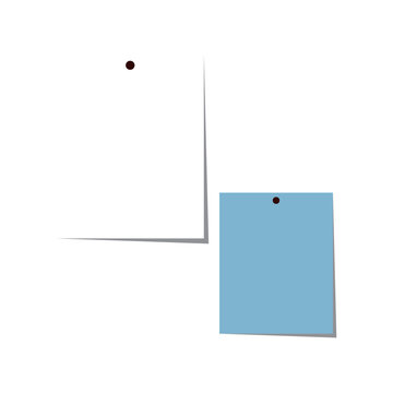 Blue and white post it