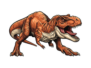 Angry Brown T Rex Mascot Character Design © Aryasakti