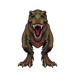 Front View Roaring T Rex Dinosaur Mascot © Aryasakti