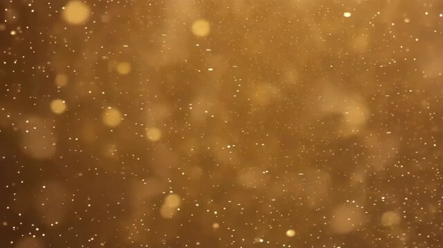 Golden Minimalist Swirling Particles Background