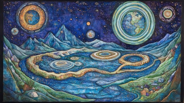 Cosmic landscape map of a celestial world
