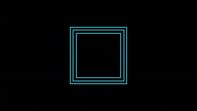 HUD Square Frames ,HUD GUI futuristic element Sci-fi concept design. Callouts title. Modern banner, frame of lower third. Neon hologram screen overlay horizontal Digital Technology hud animation.