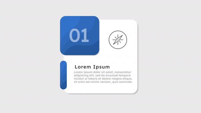 Decision making infographic 1 step template animation. Navigation tool. Sequence options HD video. Animated blank diagram visualization. Process layout empty design element. Motion graphics