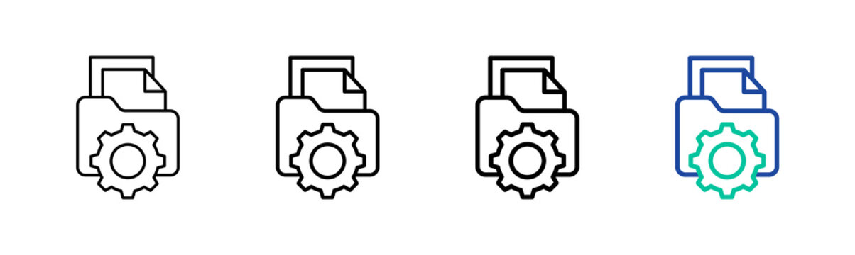 File System Icon Collection Different Style Outline