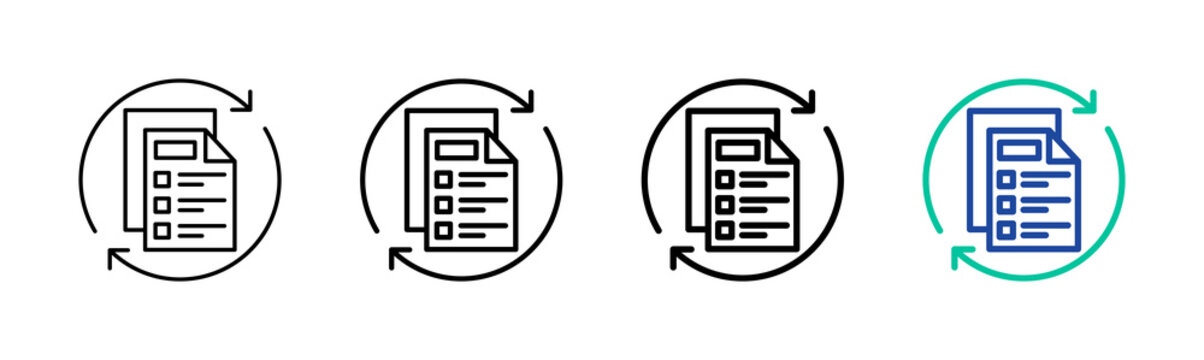 Process Documentation Icon Collection Different Style Outline