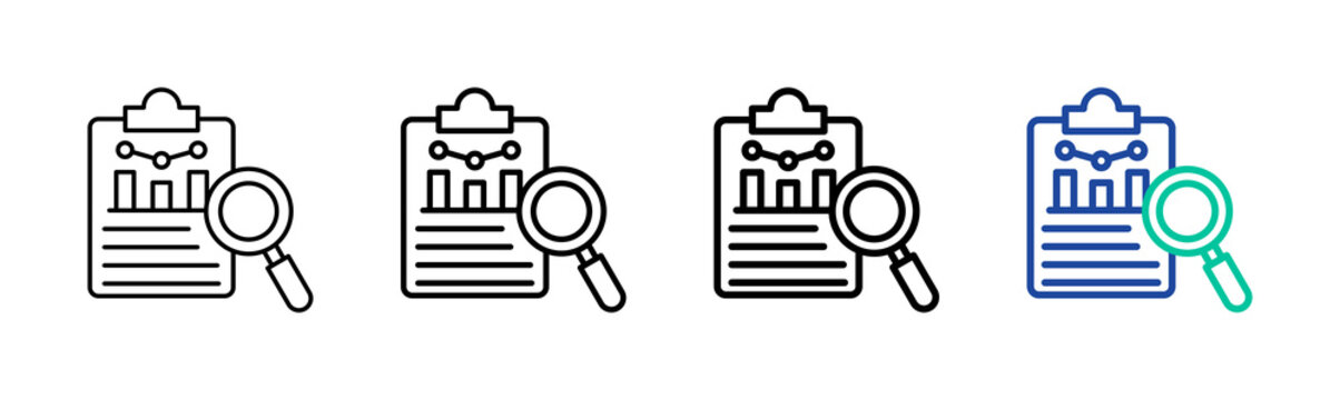 Audit Trail Icon Collection Different Style Outline