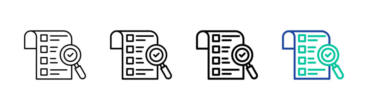 Internal Audit Icon Collection Different Style Outline
