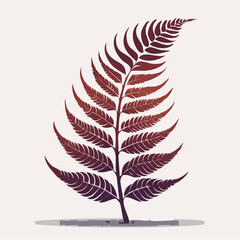 Obraz premium Stylized Fern Leaf Illustration