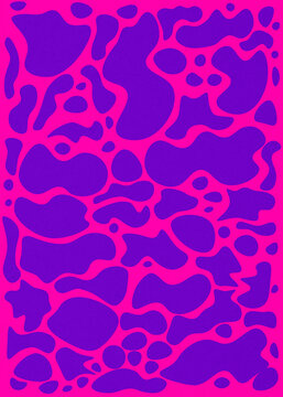 Abstract pink and purple liquid blob pattern background