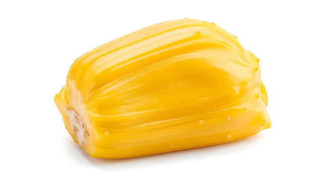 Cempedak Fruit Flesh Isolated on White Background &ndash; Tropical Jackfruit Variant