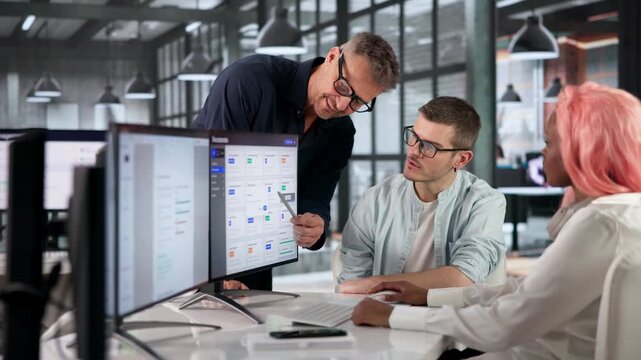 Business Manager Using Computer Screen