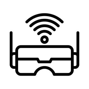 FPV goggles line icon