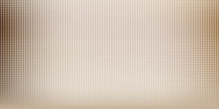Beige and Brown Halftone Dot Gradient Texture Vector Background - Abstract Minimalist Dot Pattern Screen Tone and Gradient with Shadow and Light.