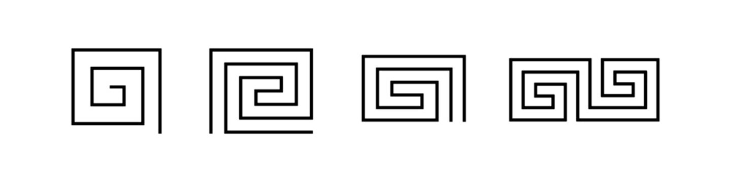 Greek Key Pattern Elements