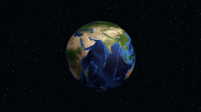 Earth Zoom Animation from Deep Space to Liverpool United Kingdom