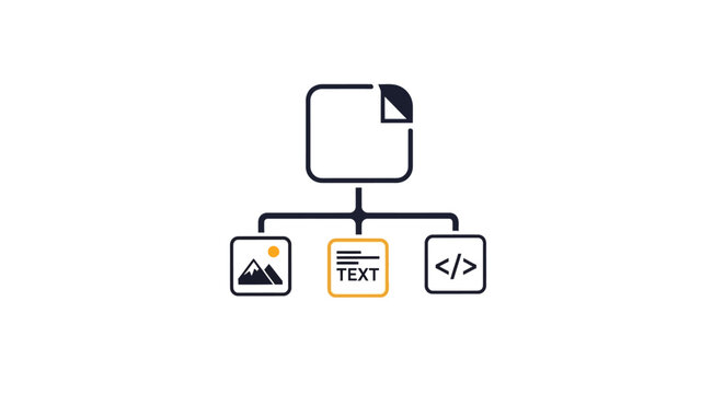 Flowchart diagram with text and coding symbols.