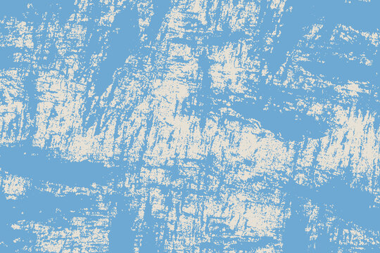 Blue grunge abstract texture abckground. Distressed scratched overlay texture with rough brush strokes