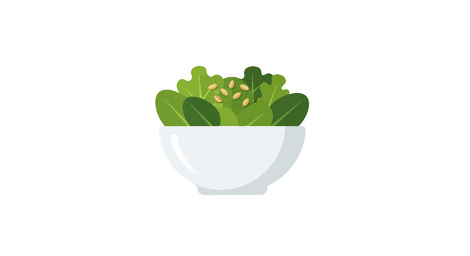 A bowl of fresh green salad.