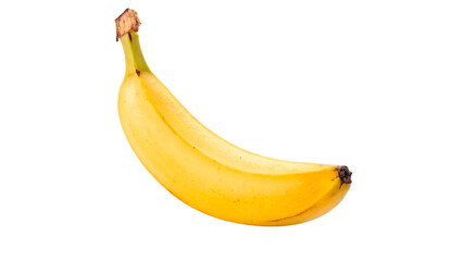 Banana sitting on a plain background with no other items or colors present