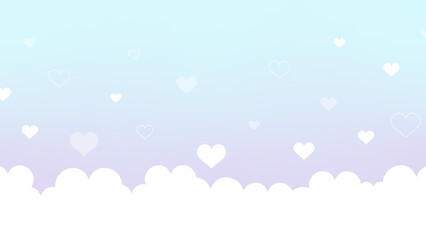 Obraz premium ハート グラデーション かわいい ポップ バレンタイン 配信 サムネイル バナー デザイン 背景 イラスト 