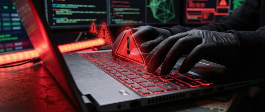 Cyber attack simulation global cybersecurity conference digital media virtual environment close-up view threat detection and prevention insights