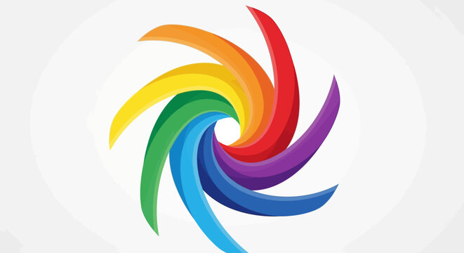 Abstract Colorful Spiral Vortex Logo Design